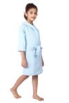 FEATHER DRAPE WAFFLE JUNIORS HOODED BATHROBE